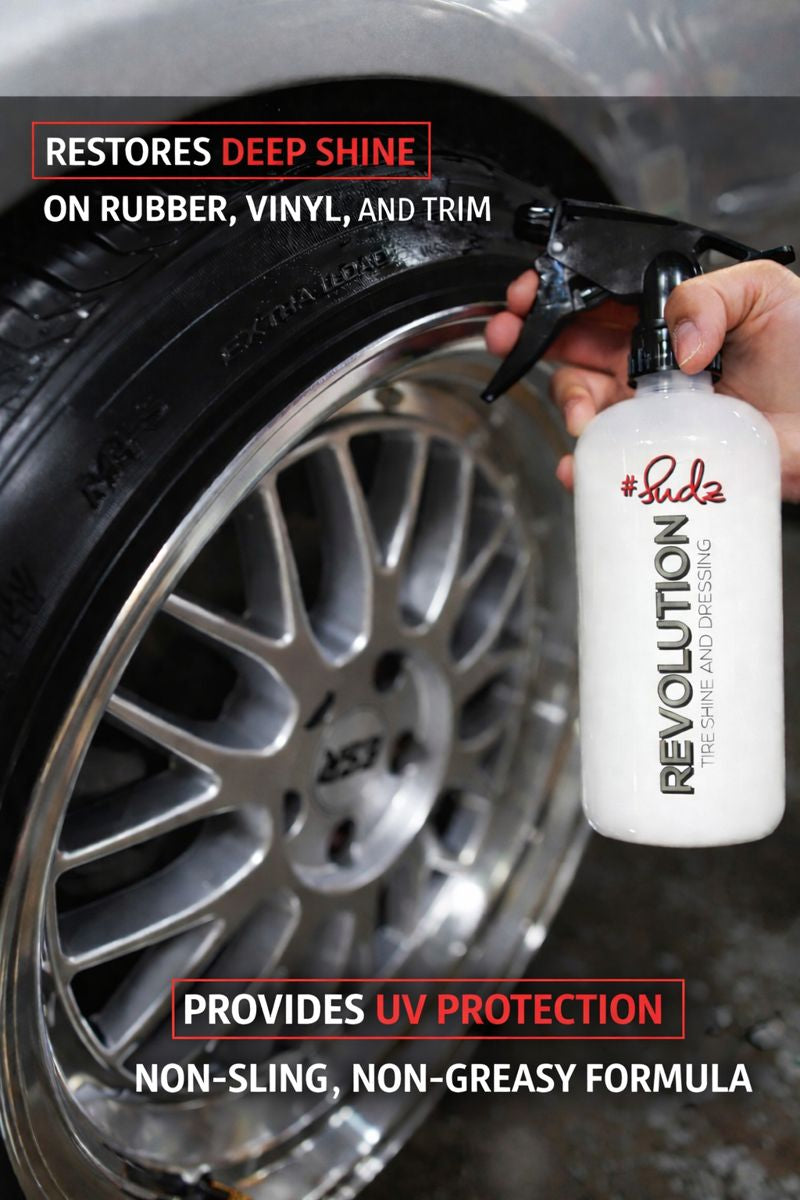 SudzBox Revolution - Tire Shine & Trim Dressing (16 oz.) – SudzBox Co.